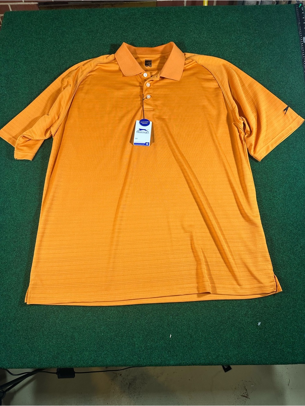 NWT Slazenger Orange Short-Sleeve Performance Polo